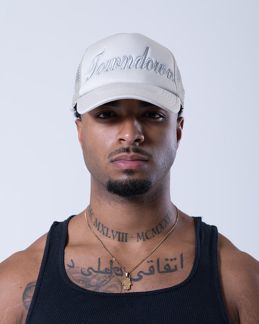 Classic Logo Trucker Cap | Light Grey/Silver