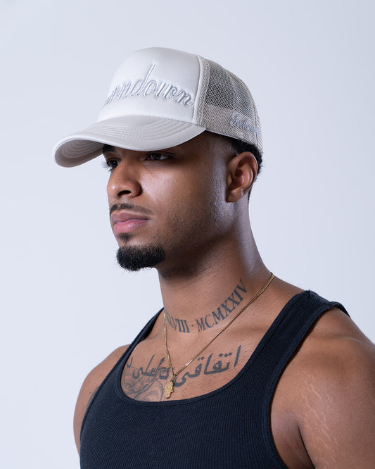 Classic Logo Trucker Cap | Light Grey/Silver