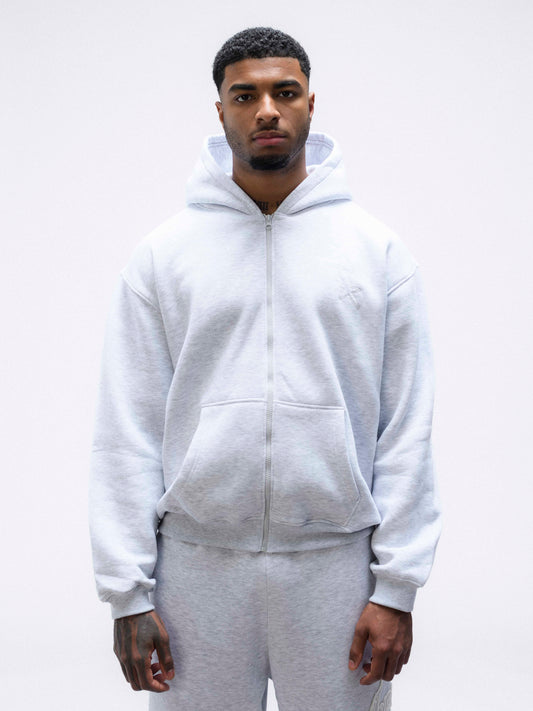 Classic Logo Zip Jacket | Heather Grey